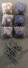 6 WW2 BRITISH ARMY OFFICER GILT ENAMEL RANK PIP, Large 22mm