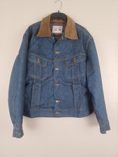 U23112 Vintage Lee Storm Rider Blanket Lined Raw Denim Jacket Rare Union G2U