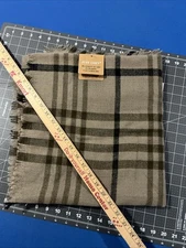 Just Cozy Blanket Scarf One Size Brown Plaid Wrap / Shawl Soft 56”x56” - New