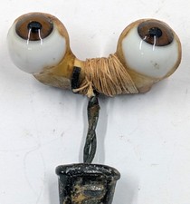 German Antique Hand Blown Rocker Glass Doll Eyes Brown 13mm E3-101a