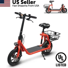 450W Sports Electric Scooter Adults with Seat Foldable Scooters Commuter E-bike