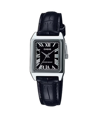 Casio LTP-V007L-1B NEW Women's Quartz Watch Analog  Black Leather Band.
