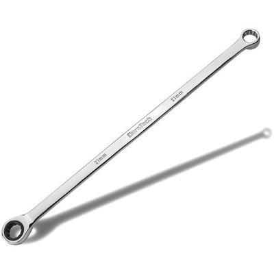 Durable 21mm Chrome Vanadium Extra Long Wrench - 72-Tooth Ratchet Design