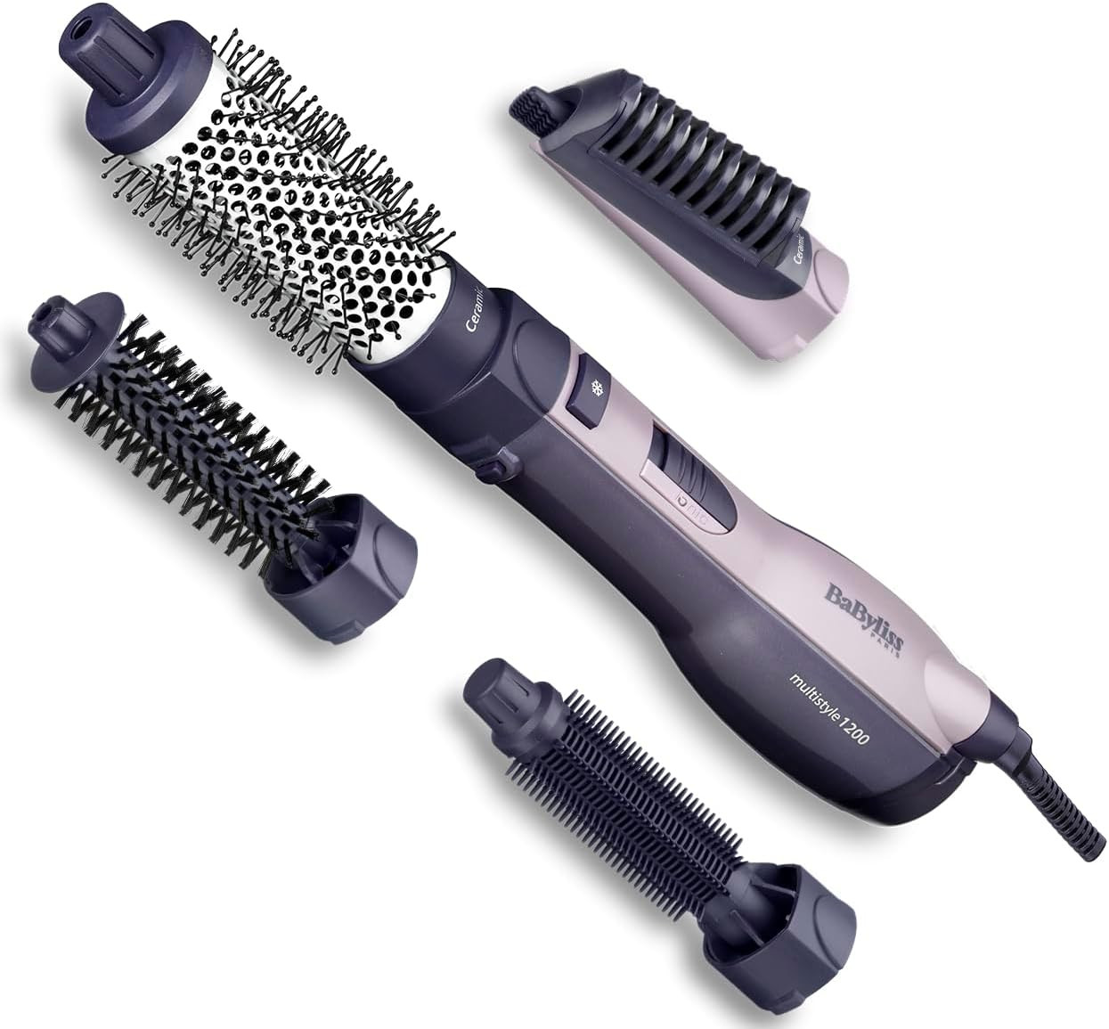 Styling Perfetto con Spazzola Aria 4 Accessori Ceramica | Anti-Crespo