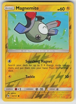 Magnemite 34/131 Common Forbidden Light Pokemon Reverse Holo Near Mint