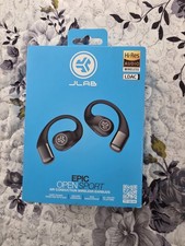 JLab Epic Open Sport Air Conduction Wireless Earbuds Black New Open Box