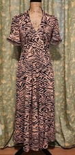 Asos Women's 4 Animal Print Short Sleeve Knit Fitted Maxi Dress