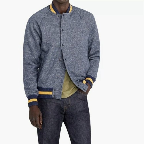 NWT J. Crew Raglan Sleeve Varsity Jacket in Tweed Fleece Sz L