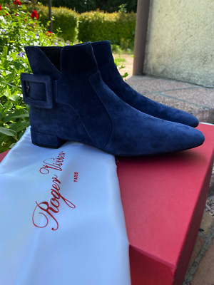  Stivaletto Roger Vivier blu 37,5 nuovo con scatola