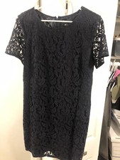 Ann Taylor Size 12  Lace Dress Navy Blue