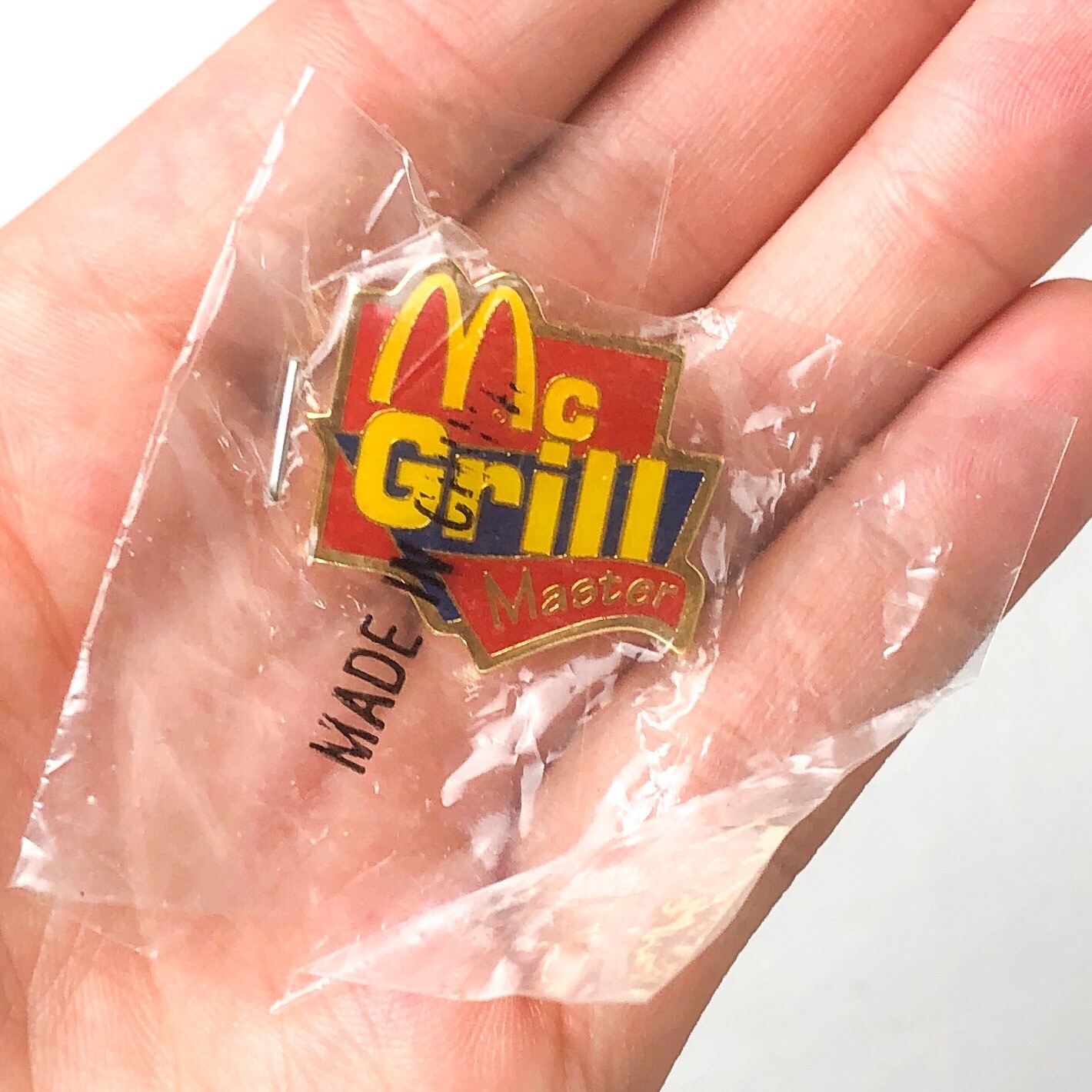 Vintage McDonalds Enamel Pin McGrill Master Pin Lot of 2 Brand New