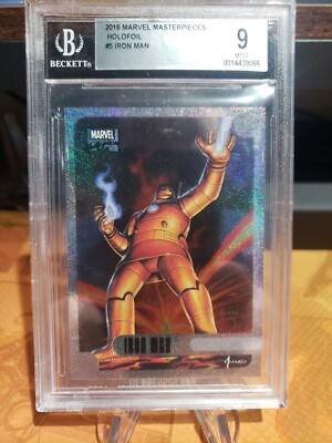 2016 Upper Deck Marvel Masterpieces Holofoil Iron Man #5 Beckett 9.0 | eBay