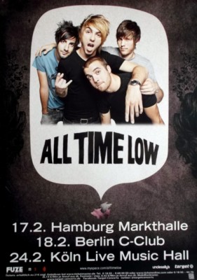 ALL TIME LOW - 2011 - Plakat - In Concert - Dirty Work Tour - Poster