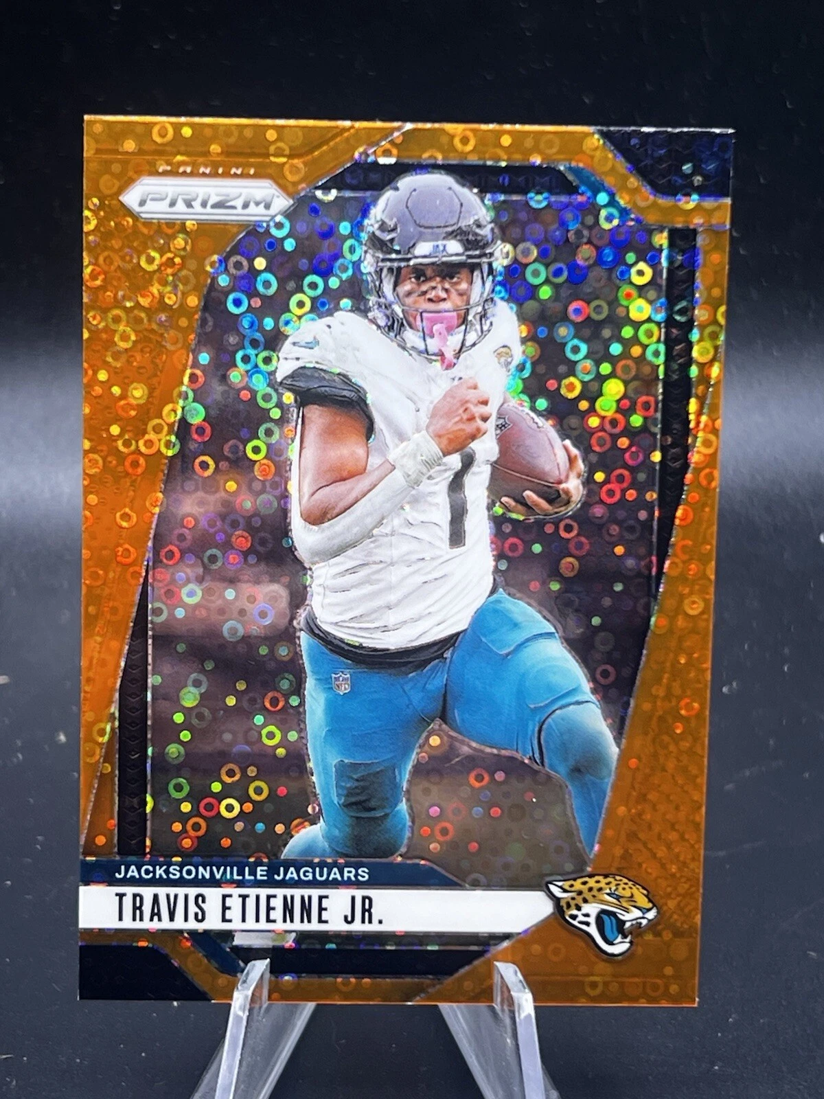 2024 Panini Prizm Travis Etienne Jr. Orange Disco Prizm #130 Jaguars