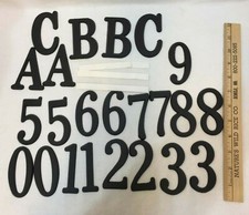 Assorted Plastic Letters 3 1/8" High  Numbers 3 1/4" High Lot of 23