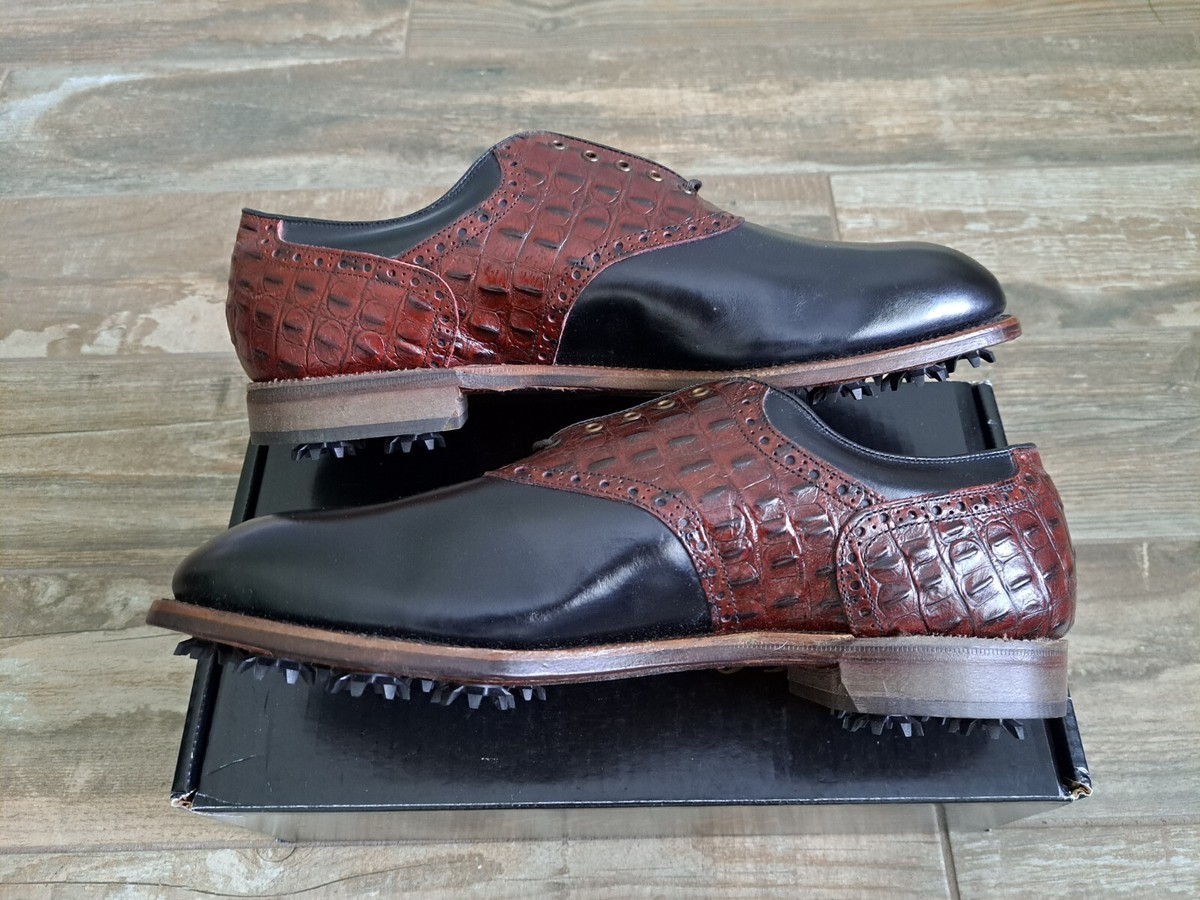 NEW Vintage Footjoy Classics Dry Mens Golf Shoes 51368 BLK/CORD