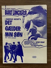 The Young Savages Burt Lancaster Dina Merill 1961 Danish Movie Program