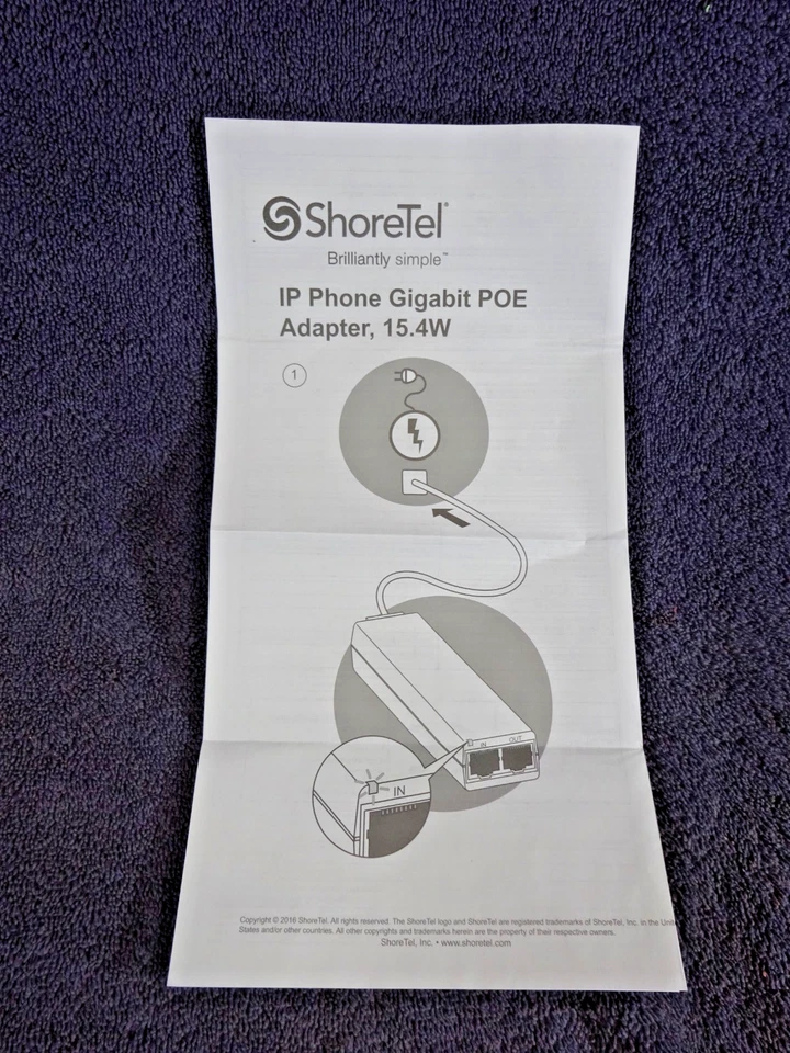 ShorTel 10553B GIG IP Phone POE Power Adapter - POE15M-1AF(SH) - (New in Box) - Image 4 of 4