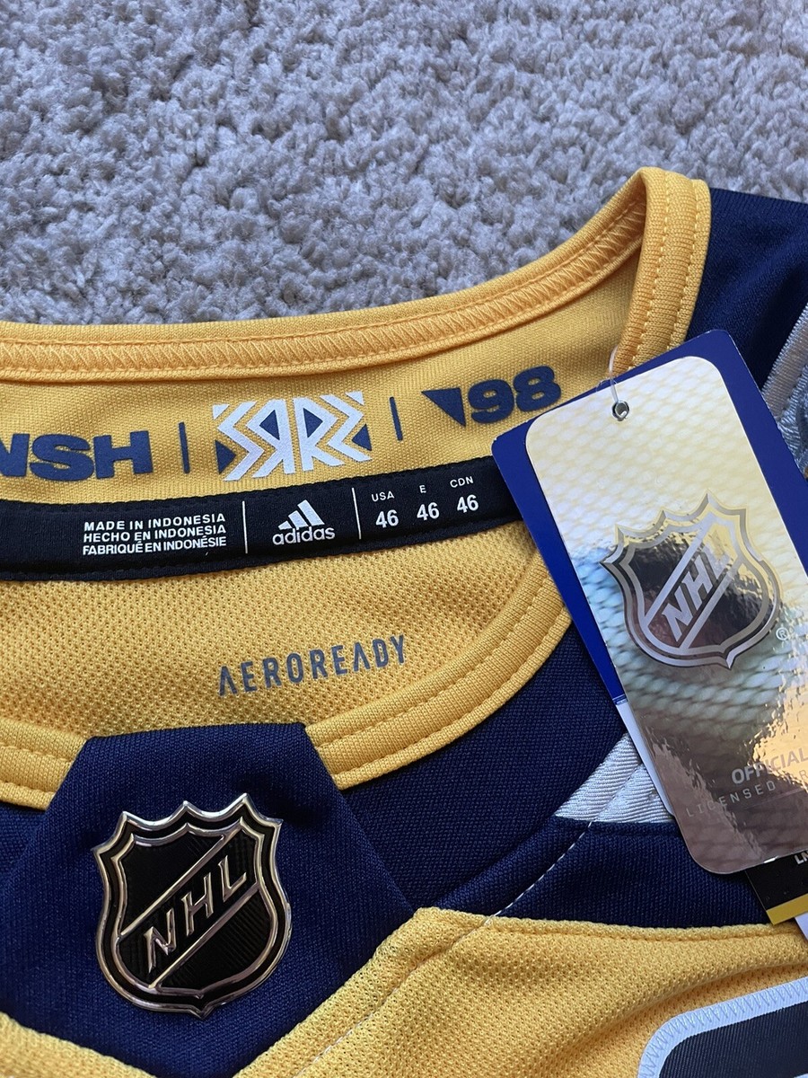 Nashville Predators Roman Josi Authentic Adidas Reverse Retro 1.0