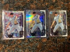 Parker French RC LOT 3x 2015 Bowman Draft Refractor Chrome & Base #19 Rockies
