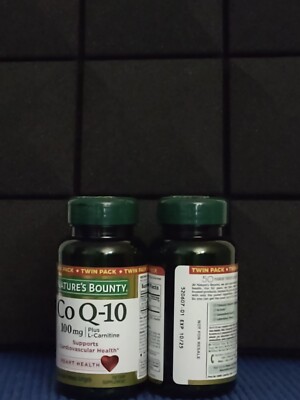 Two Bottles - Natures Bounty Co Q-10 Cardiovascular 100 Mg Twin Pack