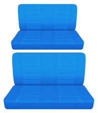 Fits 1968 Chevy Impala 4 Door Sedan Front And Rear Bench Seat Covers Blue Cotton Fits 1968 Chevy Impala 4 Door Sedan Front And Rear Bench Seat Covers Blue Cotton