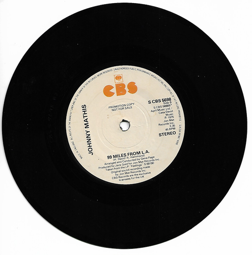 JOHNNY MATHIS - SWEET SURRENDER / 99 MILES FROM L.A. - * PROMO * - 70s POP VOCAL - Picture 3 of 3