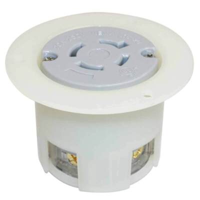 NEMA L16-20R 3 Pole 4Wire 20A 480V Heavy Duty Twist Lock Receptacle Flange