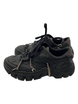 ROMBAUT Low Top Sneakers 41 Black Faux Leather Chain Used