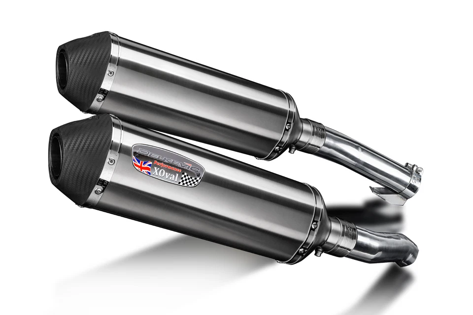 Kawasaki Z1000 10-16 Delkevic Slip On 13.5" X-Oval Stainless Exhaust Muffler Kit - Image 2 of 4