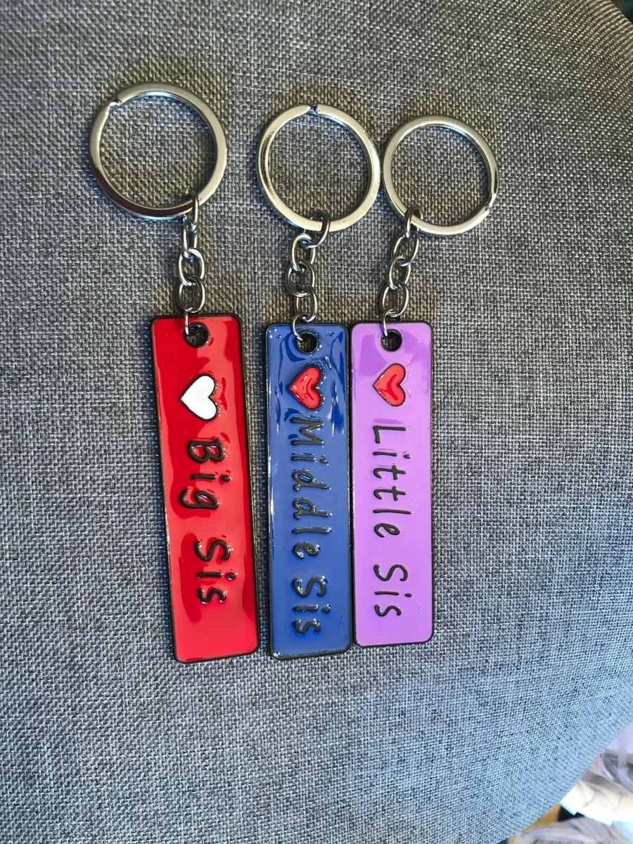 Big sis middle deals sis little sis keyrings