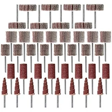 40 PCS Abrasive Flap Wheel Sander80 Grit 1/8 Shank Diameter Cone Shape Abrasive