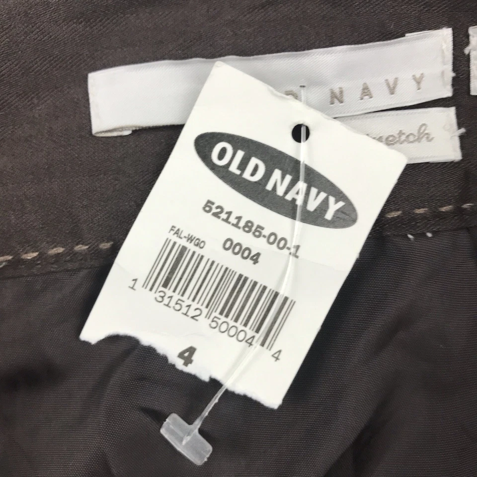 Saia Old Navy Feminina 4 Marrom Espinha de Arenque Elástica Forrada Plissada Zíper Traseiro Nova Com Etiqueta - Imagem 4 de 4