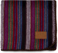 QISU Alpaca Wool Throw Blanket 85x65 | Ultra Soft Warm Comfort (Purple Earth)