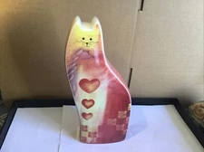 Beautiful Royal Worcester Flat Mates Modernist Cat Figure Tipsy 2005 10" High 4 