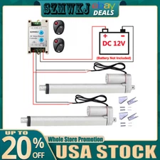 2 Dual Heavy Duty 330lbs Linear Actuator W/ Remote Control 12V Electric Motor AT