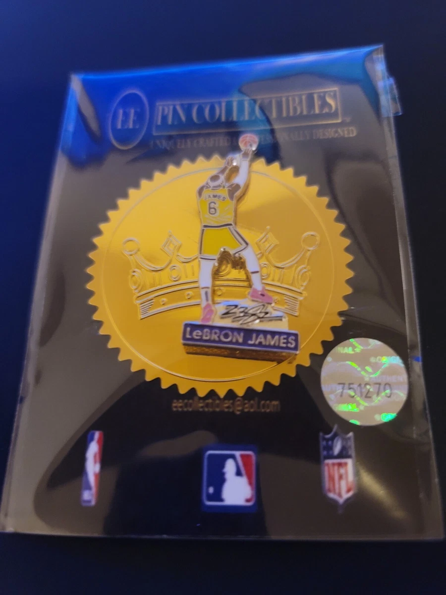 Lakers LeBron James All Time High Score Lapel Pin Gold Crown Seal Edition KB