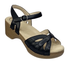 Dansko Sandals Season Black Full Grain Leather Adjustable Womenâs Size 39 673088227500 | eBay