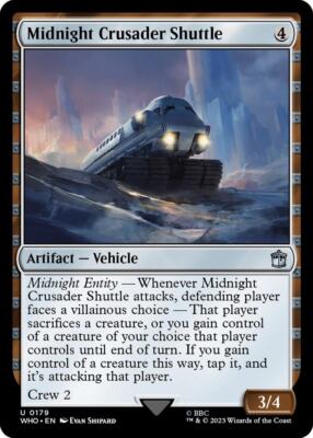 Midnight Crusader Shuttle 0179 MTG WHO Uncommon NP