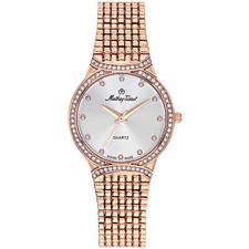 Mathey Tissot Women's Watch Classic Rose Gold Stainless Steel Bracelet D2681PI