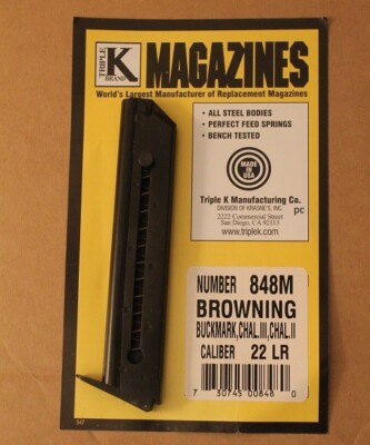 New from Triple K Browning Buckmark/ Challenger II  Challenger III Blue 10 Round