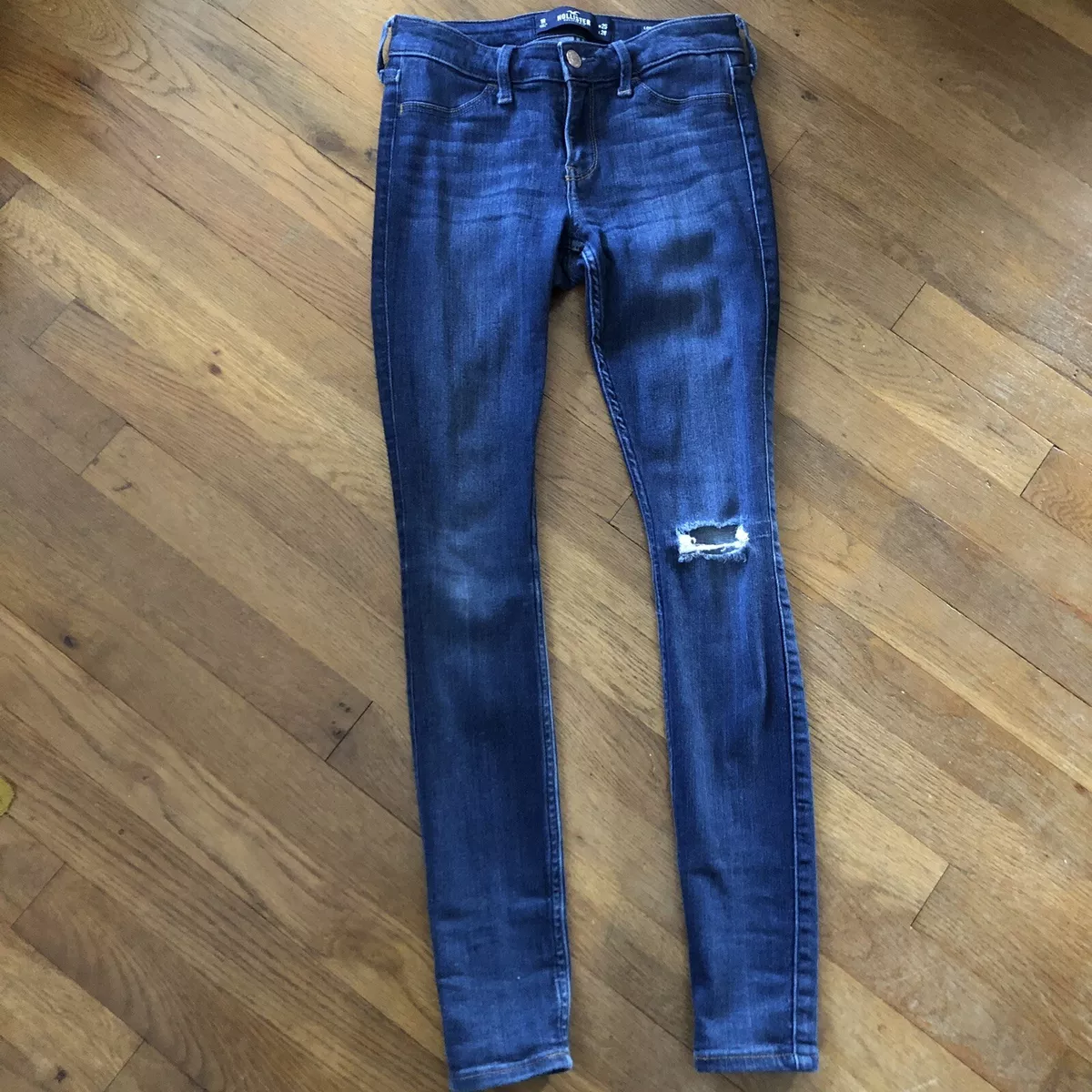 Hollister Dark Blue Low Rise Jean Jegging 1 R Regular W: 25 L: 29