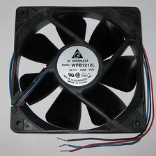 Delta 120 mm Low Noise Case Cooling Fan - 30 dB - 12 V DC - 62 CFM - Long Wires
