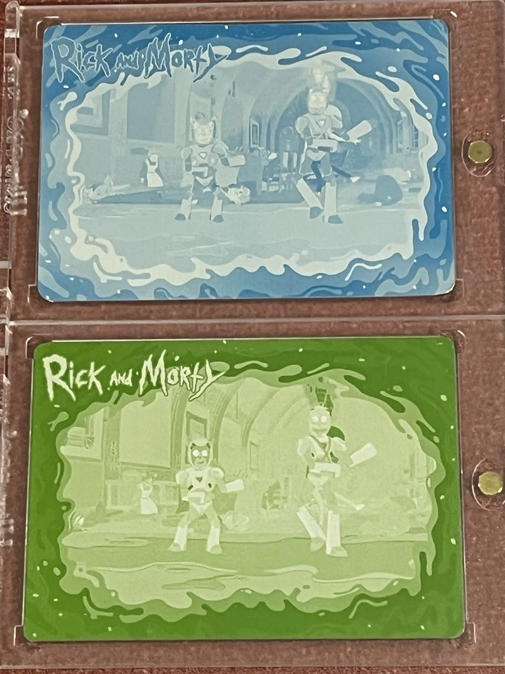 Rick & Morty Cryptozoic Seas 2 Printing Plate Cyan & Yellow FEELS GOOD Base #40 - Image 4 of 4