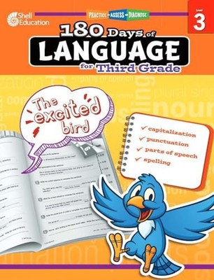 180 Days : Reading, Vocabulary/Language for 3rd Grade Practice Workbook fo...