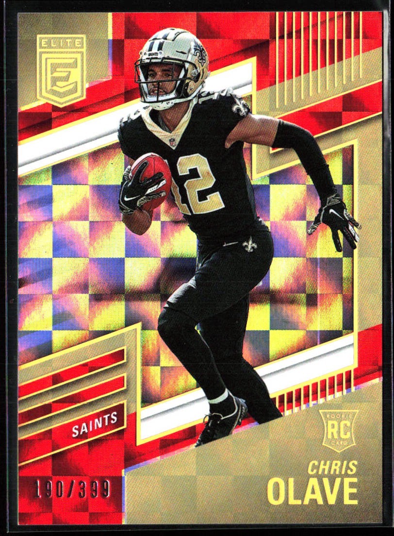 Chris Olave 2022 Panini Donruss Elite Red Checkers /399 RC Saints