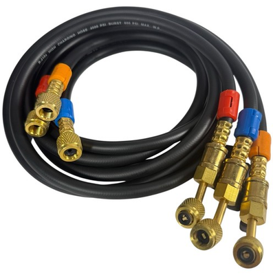 #ad HR3B Ball Valve Refrigerant Hose Set 3 with Color Tags 1 4quot; x 1 4quot; 5#x27; $71.99