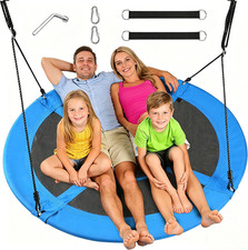 60-Inch Tree Swing for Kids Adults, 700LBS Extra Large Saucer Swing, 900D Weat