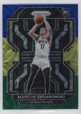 2021-22 Panini Prizm Choice Blue Yellow & Green Marcus Zegarowski #300 0y59