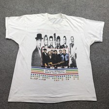 Vintage Paul McCartney Shirt Mens Large White World Tour 1989/90 Concert Tee 80s